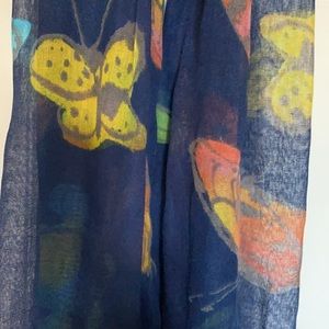 Navy Butterfly Scarf